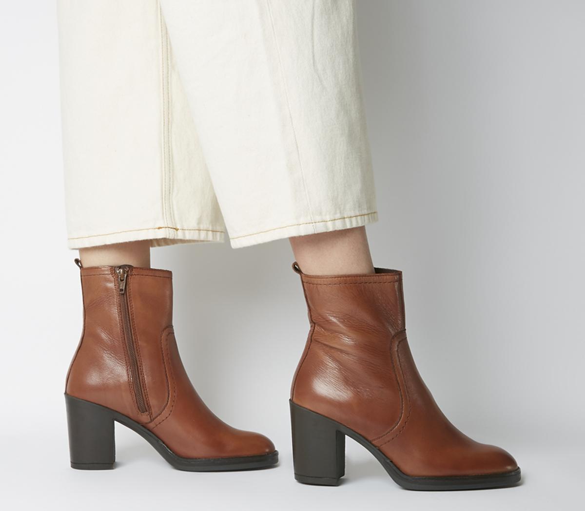 tan high heel boots