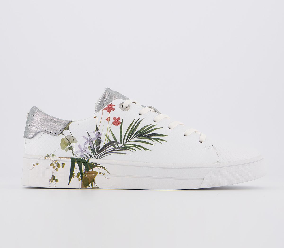 ted baker white floral trainers