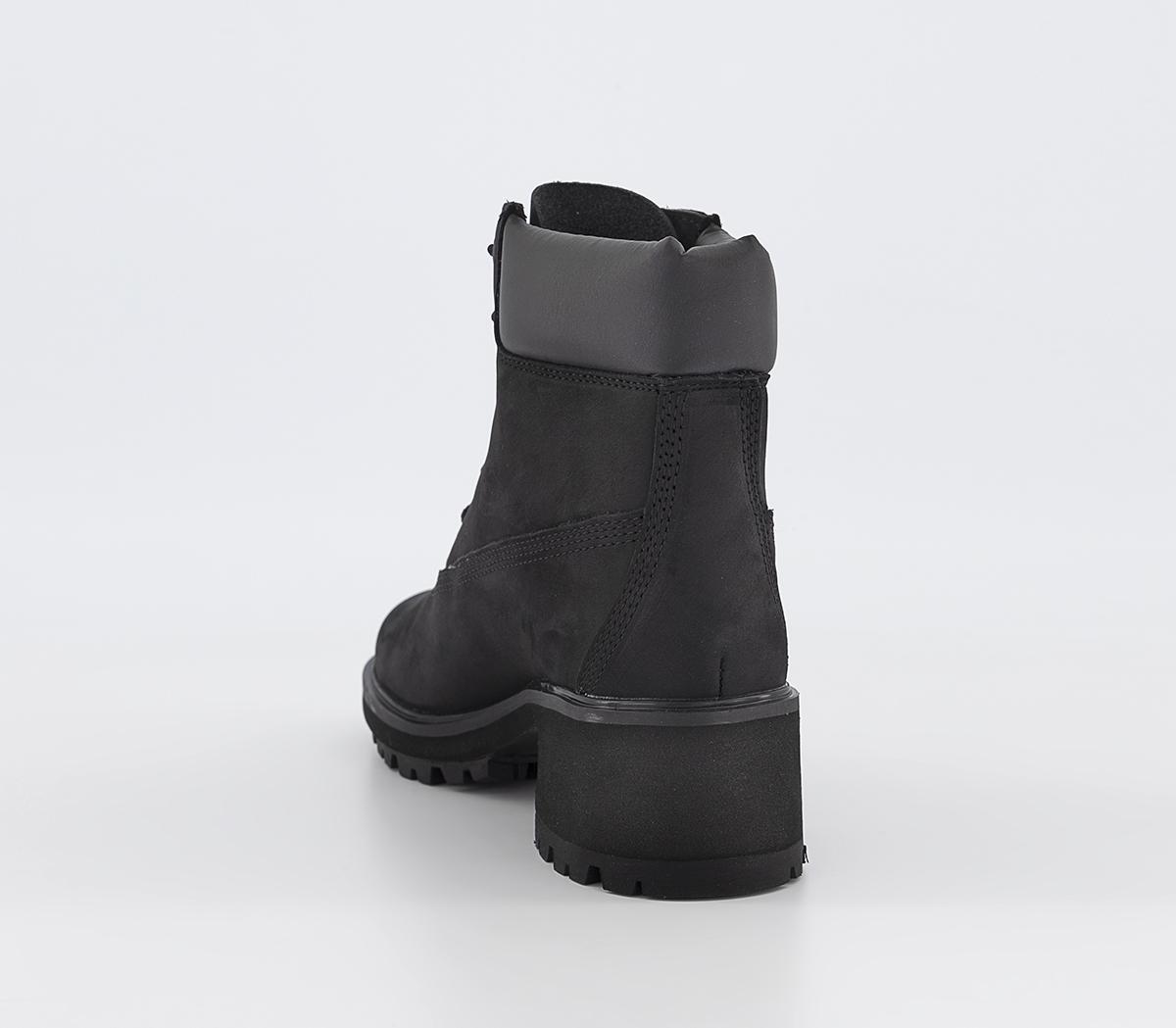 timberland kinsley lace up heeled ankle boots in black
