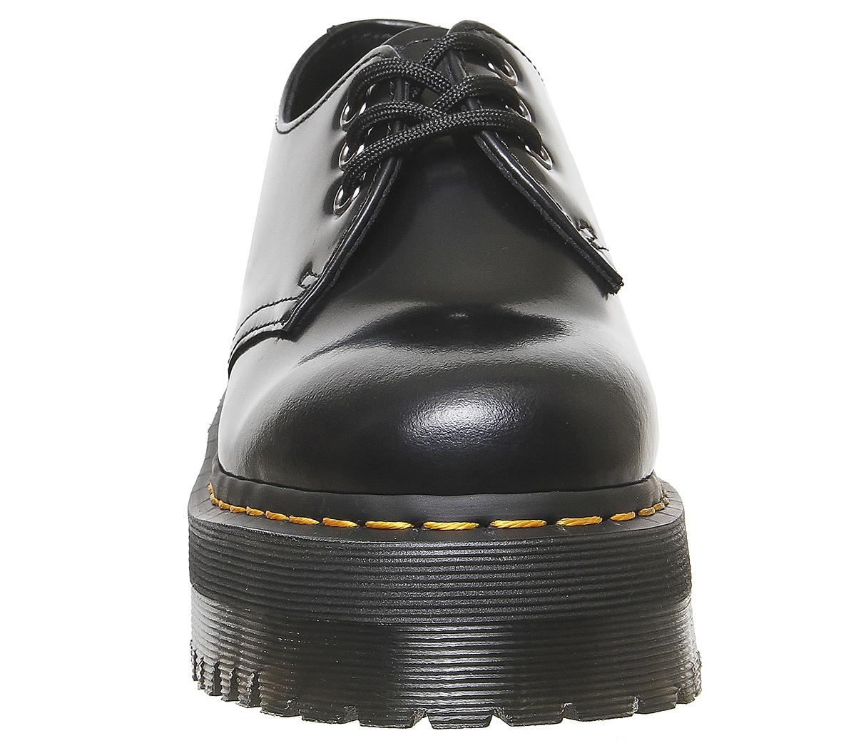 dr martens 1461 hardware 3 eye flat shoes in black