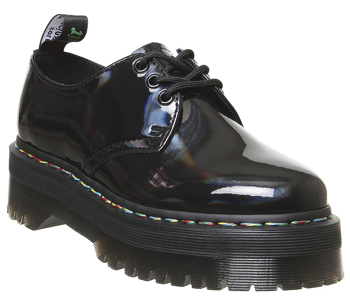 quad rainbow dr martens