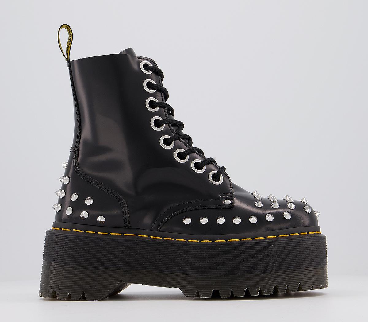 Dr. Martens Jadon Max Stud Boots Black - Ankle Boots