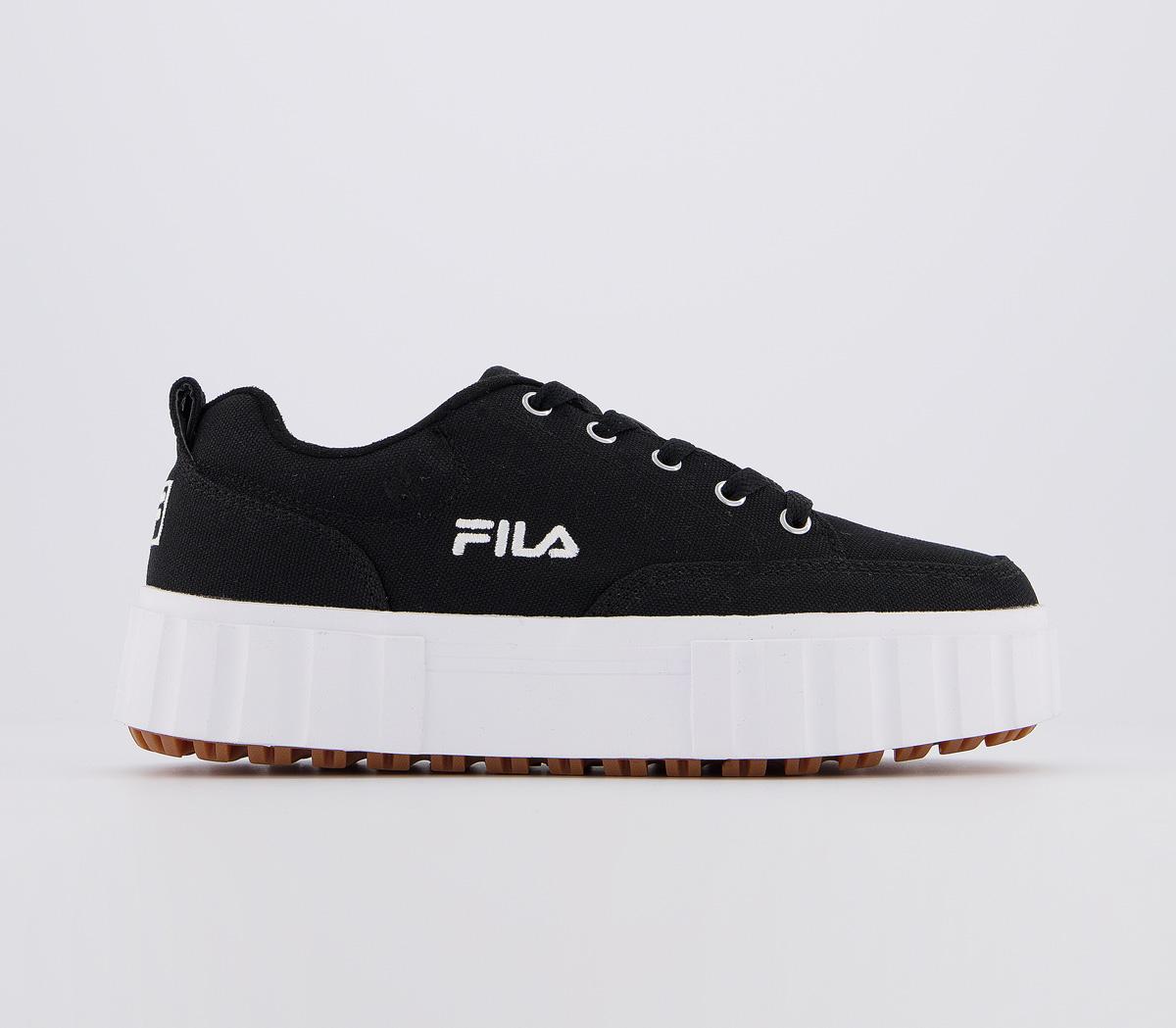 fila black and white shoes