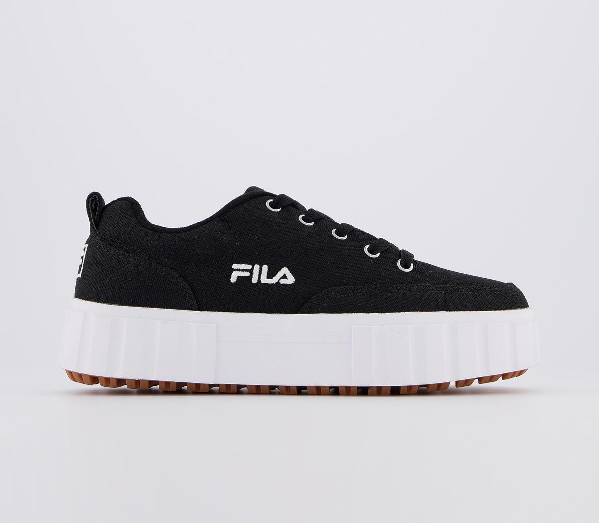 fila trainers womens black