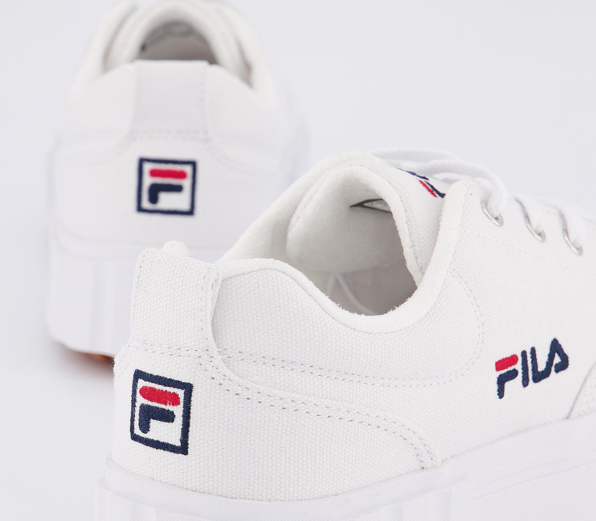 fila sandblast low white