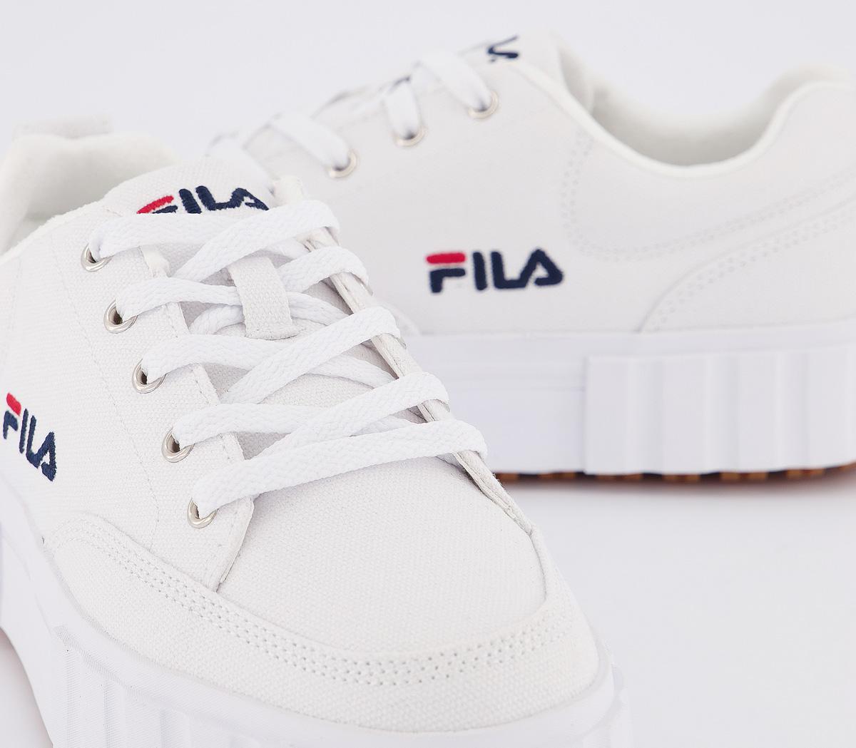 fila sandblast court trainer in white