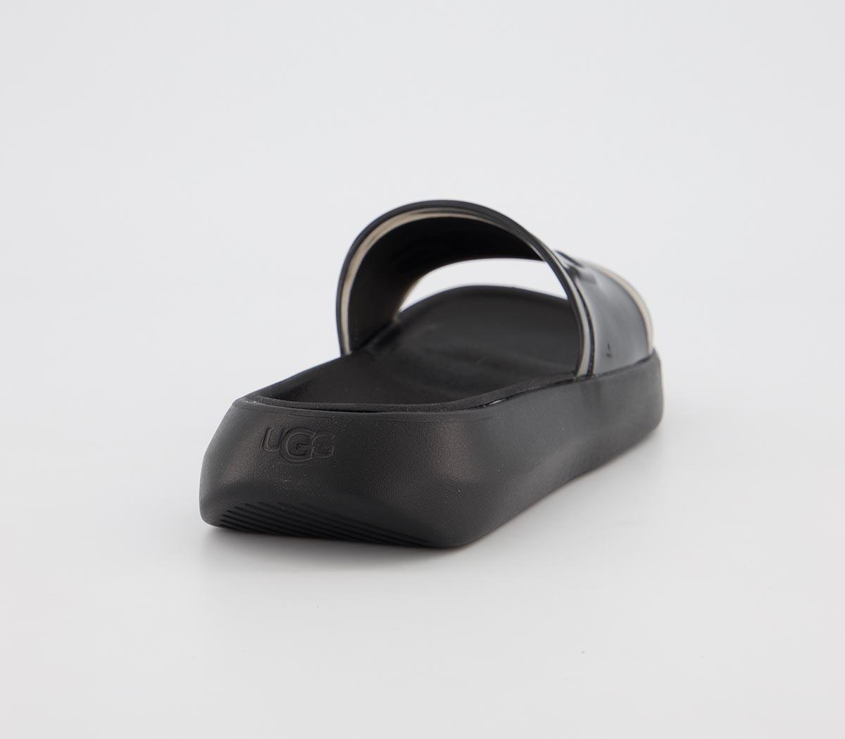 ugg black patent sandals