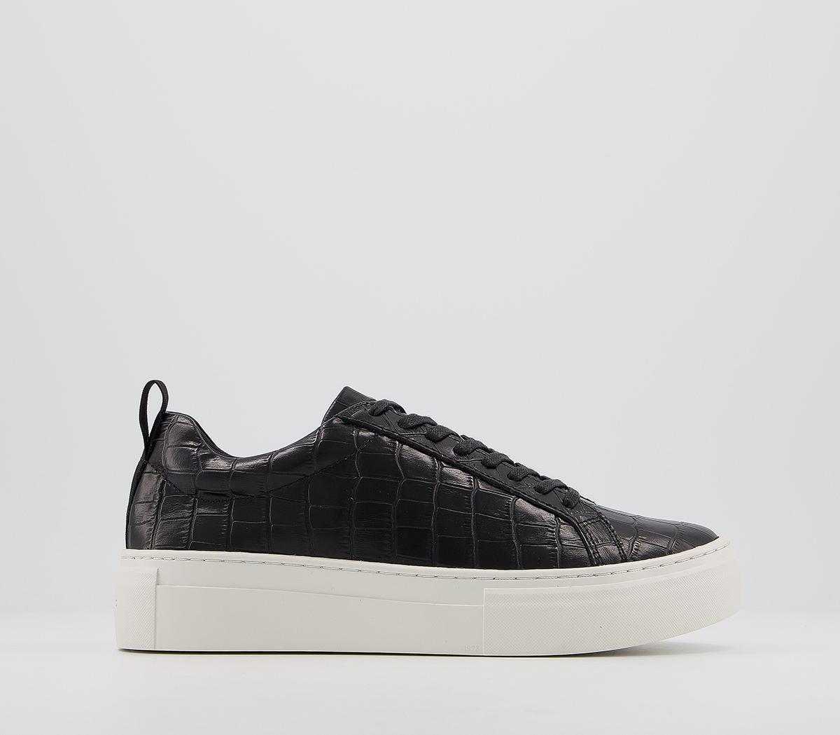 black croc sneakers