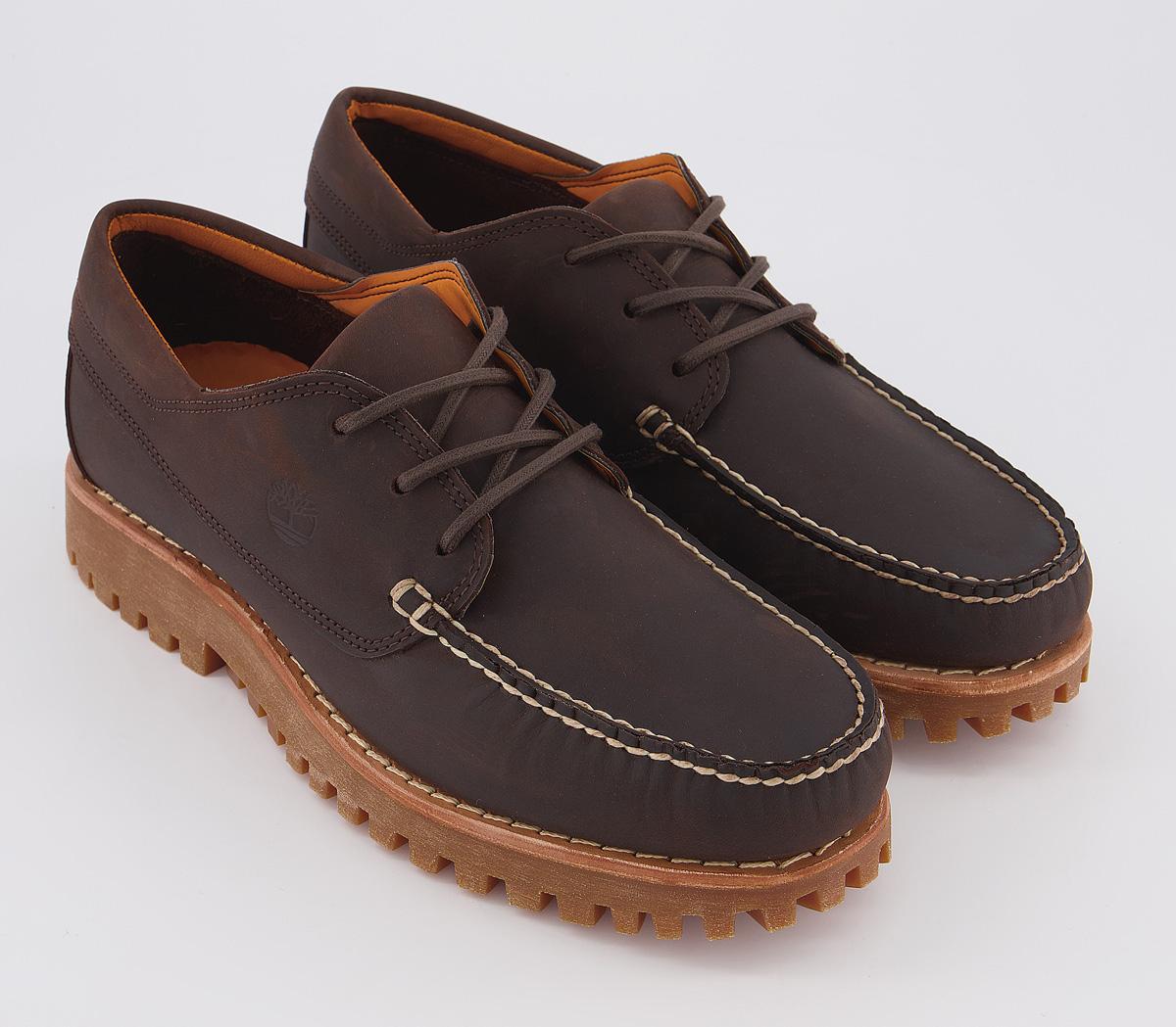Timberland Jackson Landing Boat Shoes Dark Brown Full Grain - Men’s Boots