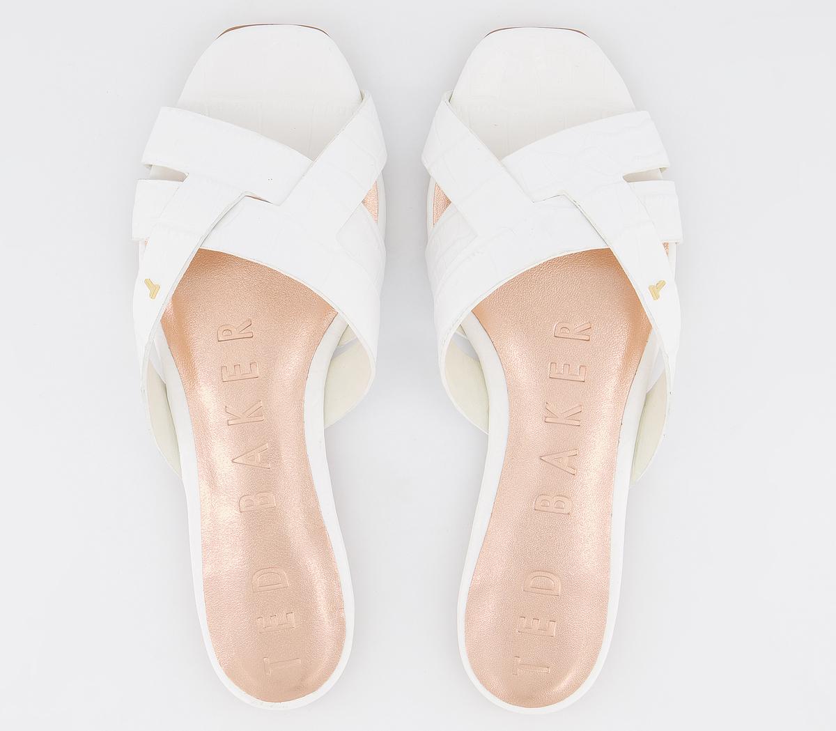 ted baker white bow sandals