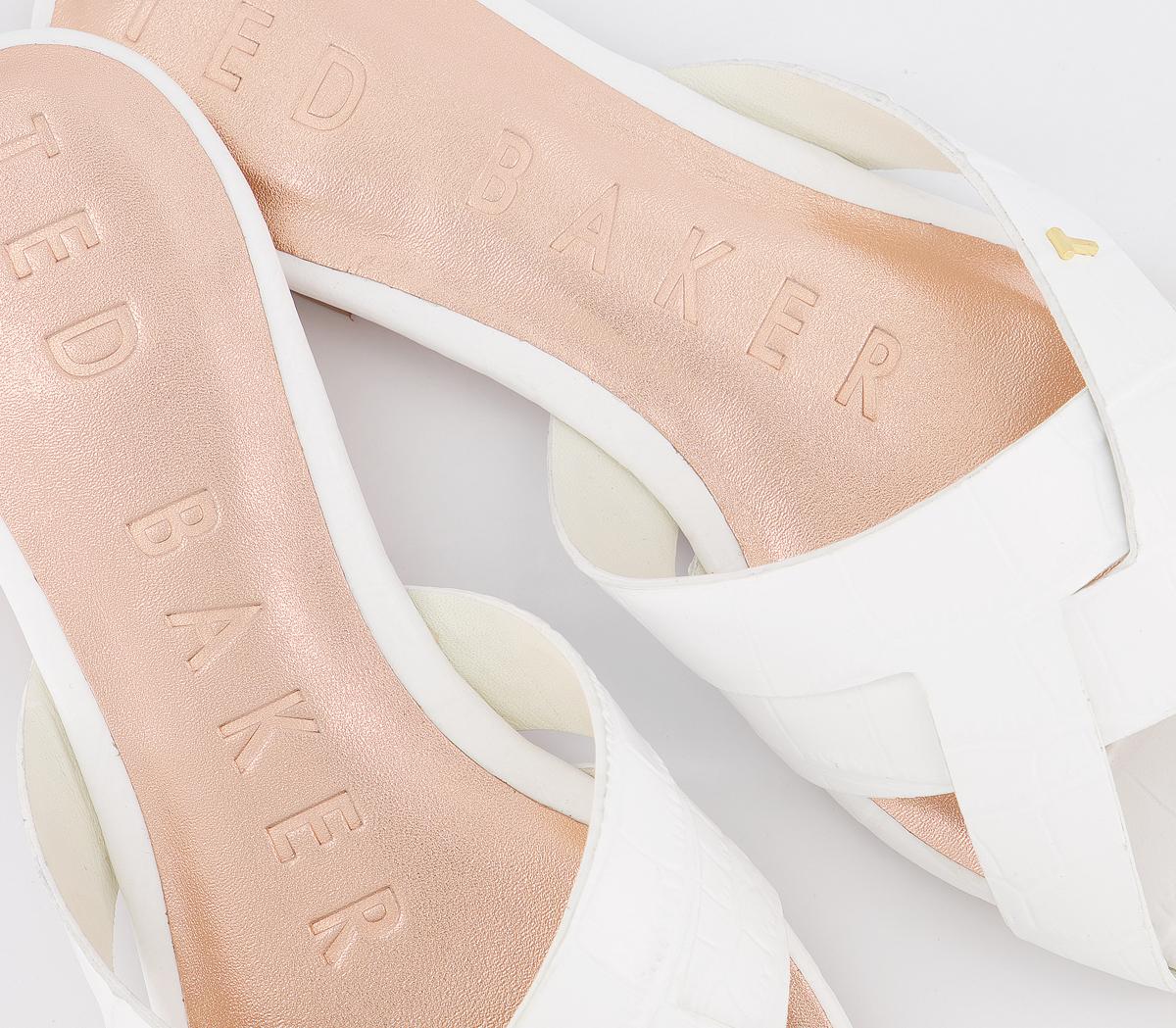 ted baker white bow sandals