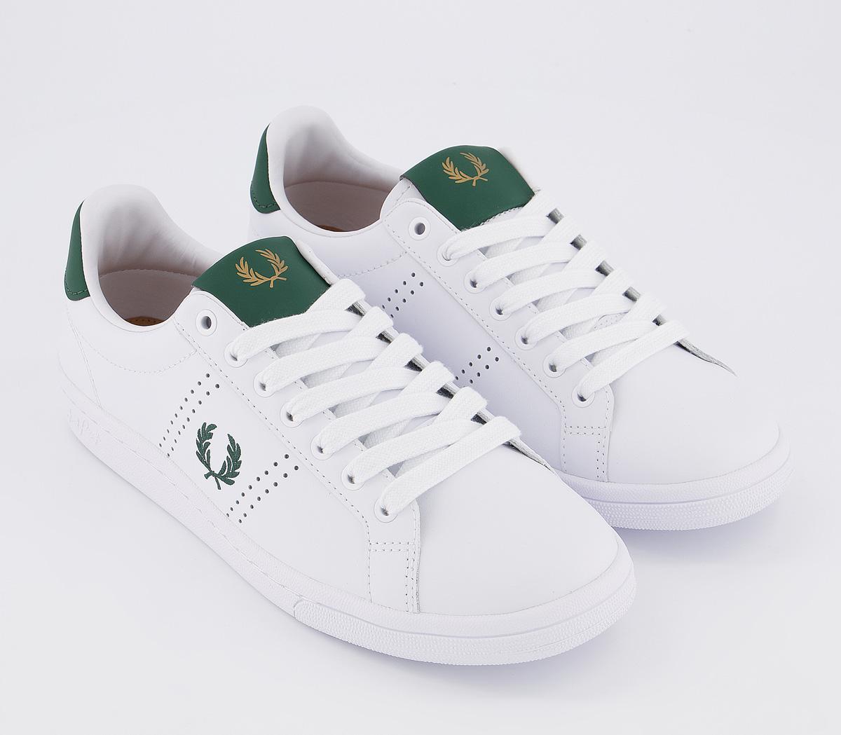 Fred Perry B721 Leather Trainers White Ivy - Hers trainers