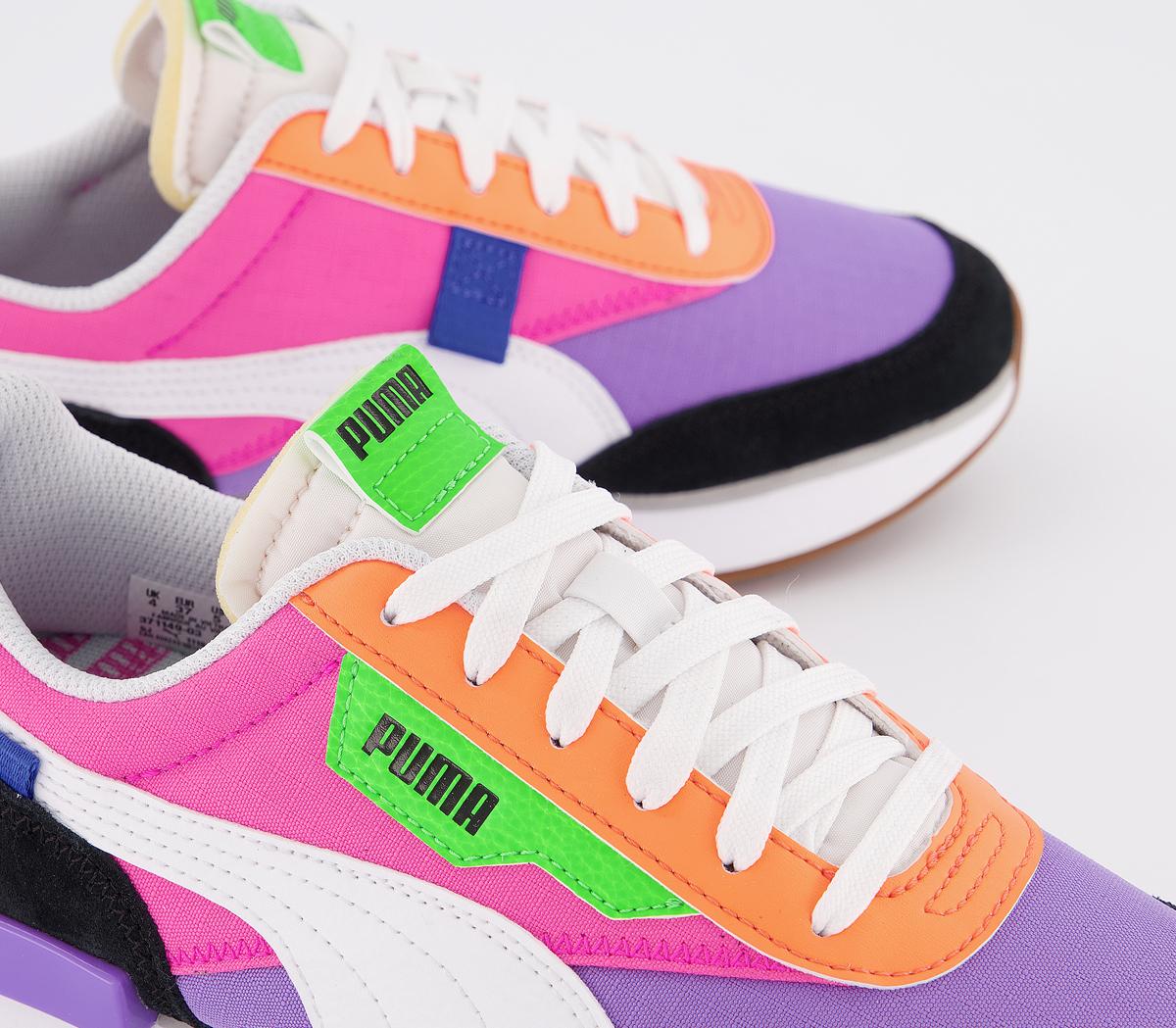 purple racing shoes