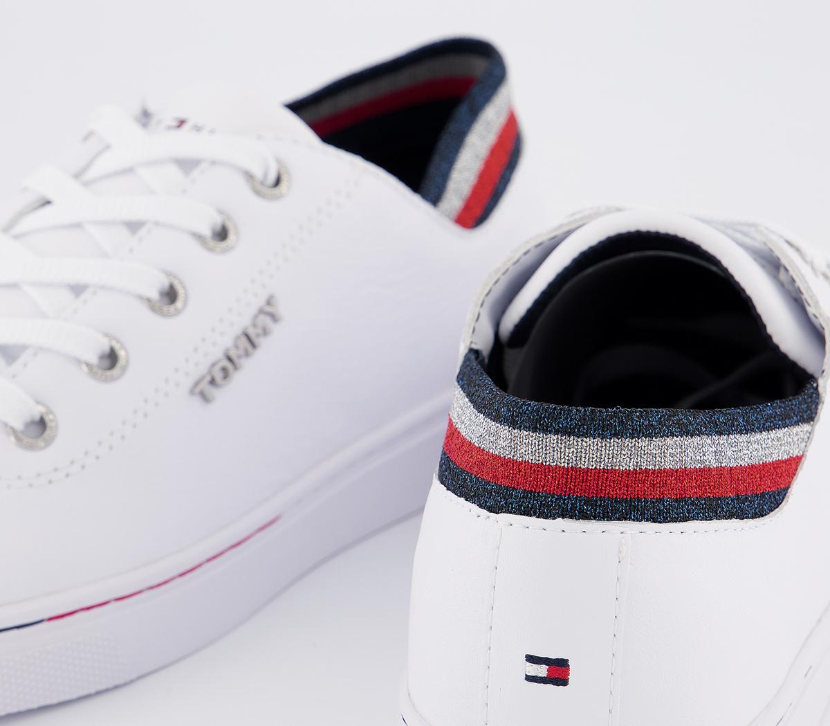 Tommy Hilfiger Glitter Detail City Sneakers White - Hers trainers