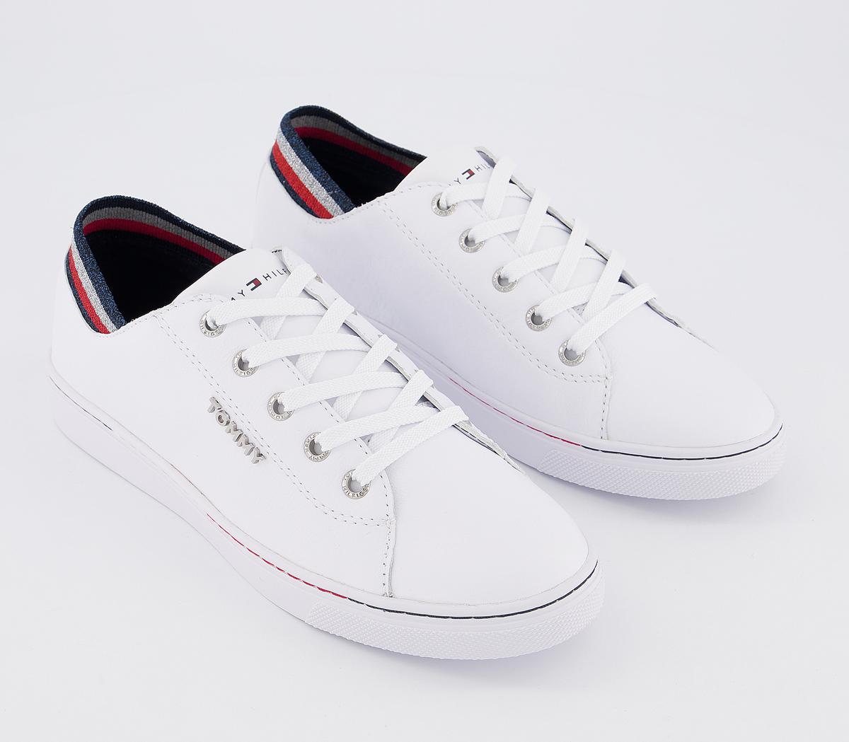 Tommy Hilfiger Glitter Detail City Sneakers White - Hers trainers