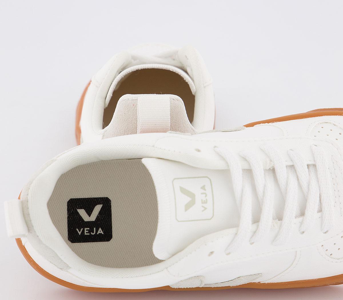 Veja V-10 Lace Youth Trainers White Natural Gumsole - Unisex