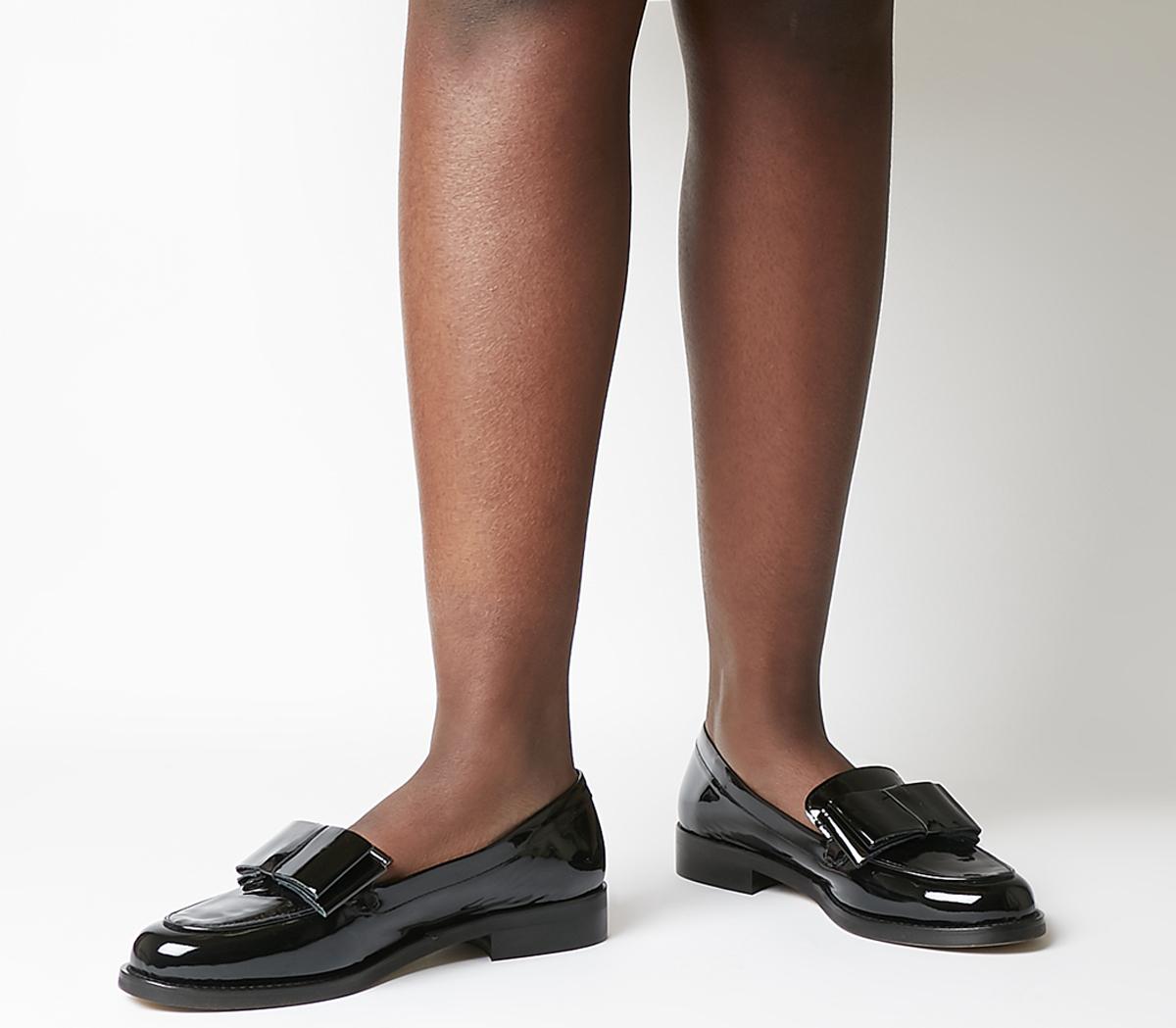 Office Forest Bow Loafers Black Patent 