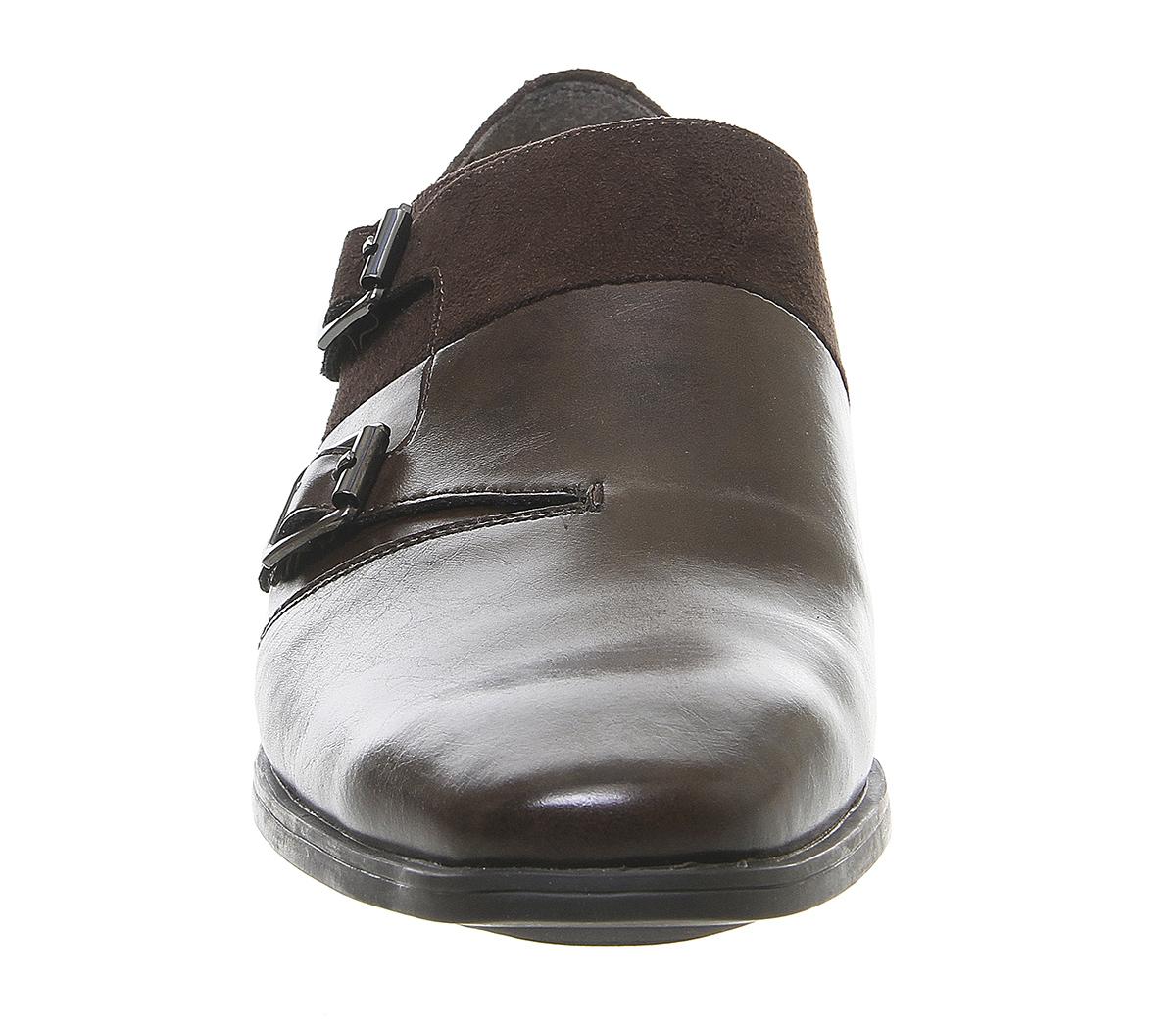 Office Mark Monk Shoes Brown - Men’s Smart Shoes