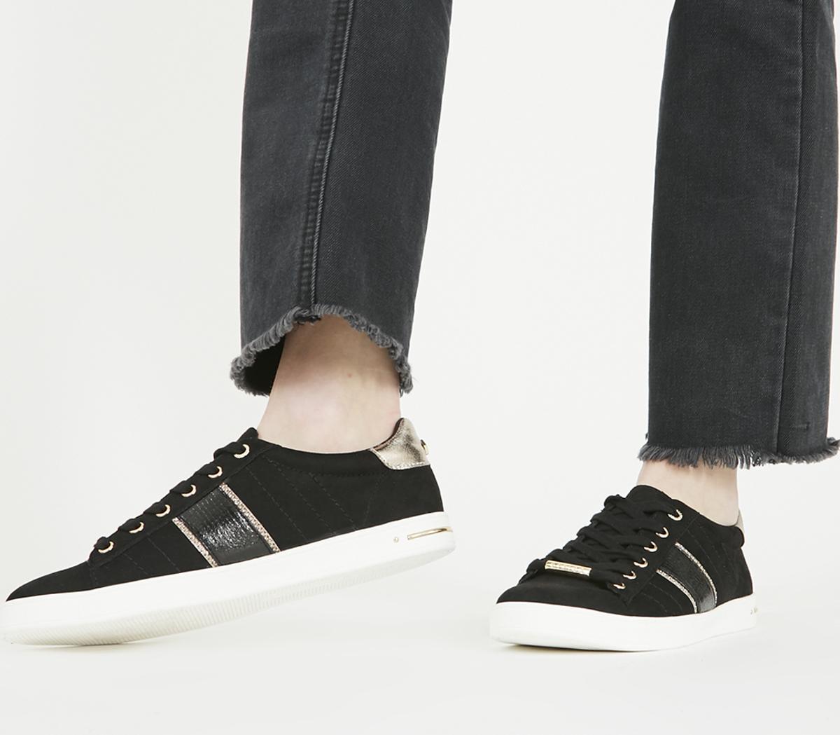 Office Famously Lace Up Trainers Black 