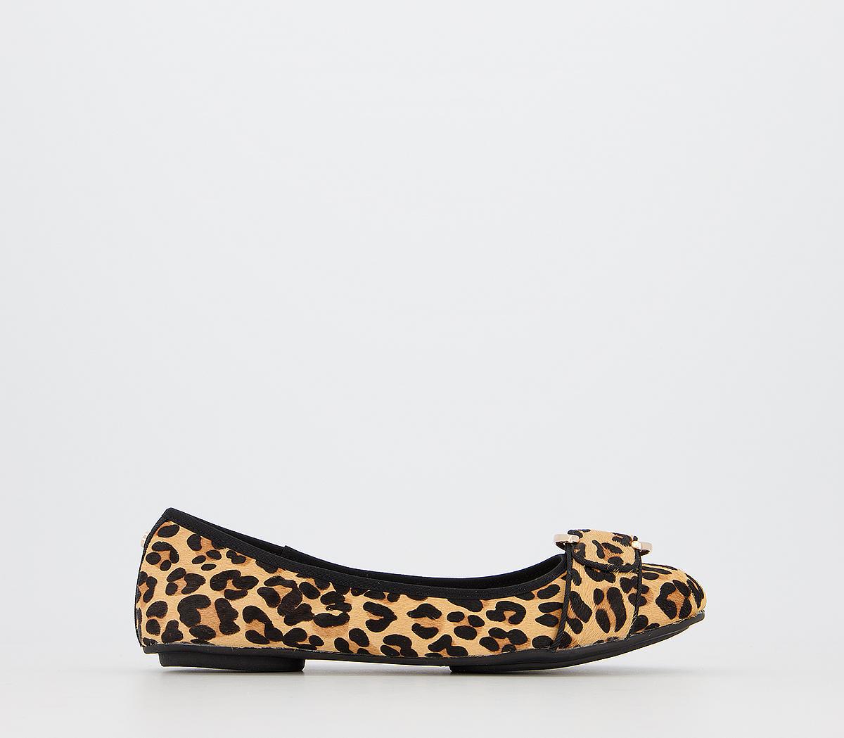 Office Fable Ballerina Flats Leopard Pony Effect - Flat Shoes for Women