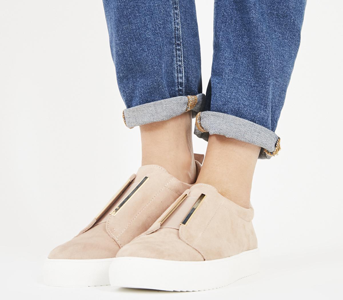 Office Fizz Slip On Trainers Nude - Flats