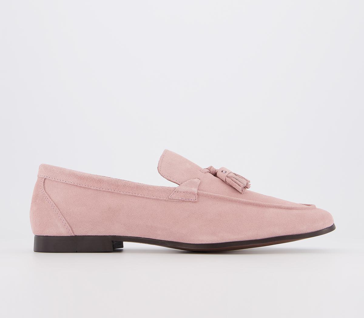 Office Clive Tassel Loafers Pink Suede 