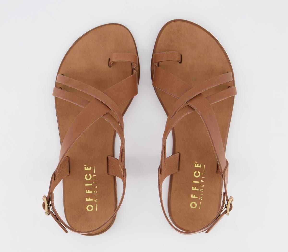 dune loopy sandals in tan