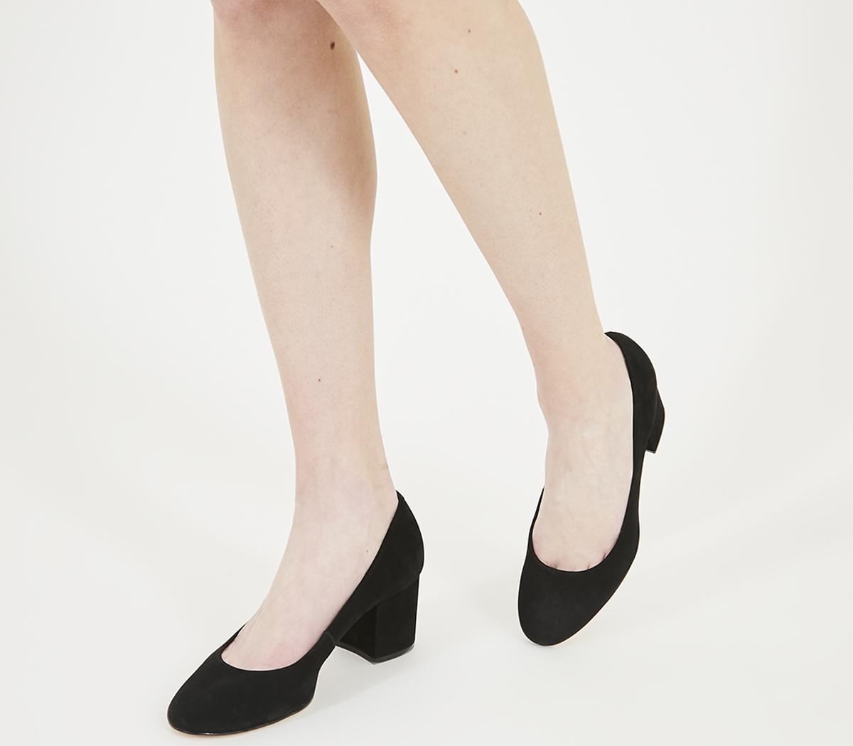 black court shoes round toe