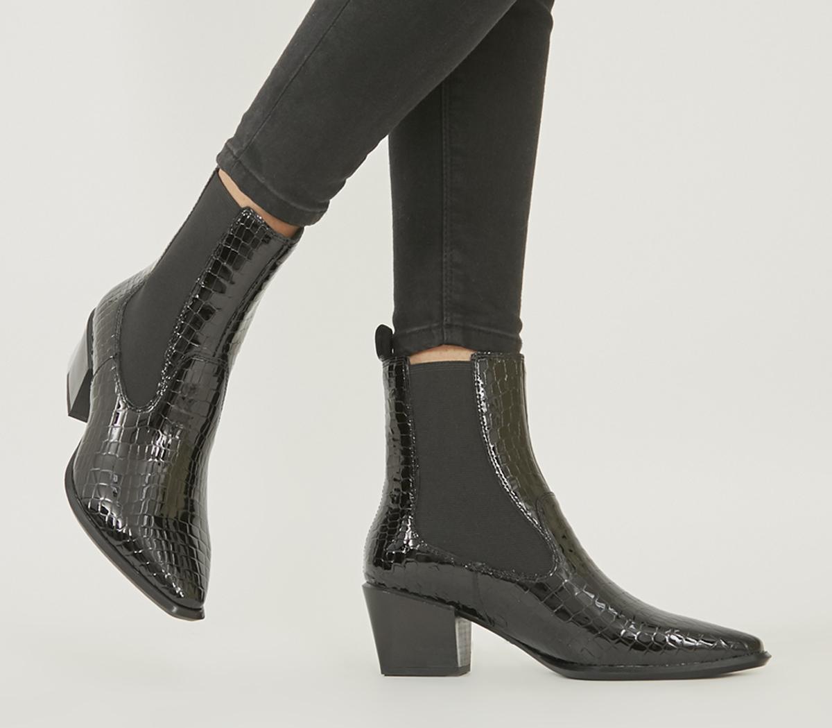 Details about   Vagabond Betsy Pointed Toe Block Heel Chelsea Boot In Black Size US 5-11