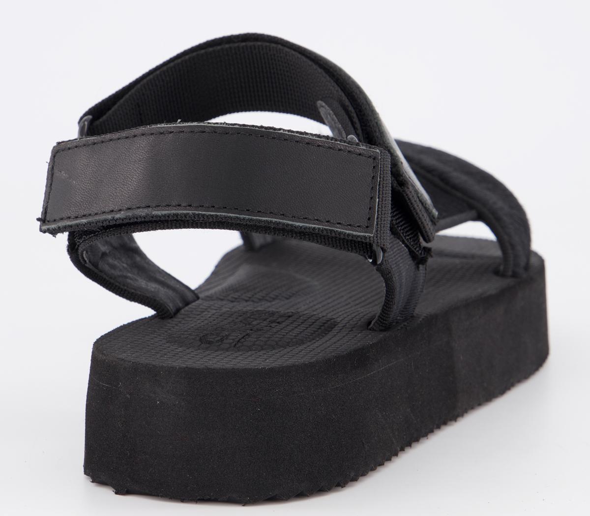 Office Springy Sporty Sandals Black Leather - Sandals
