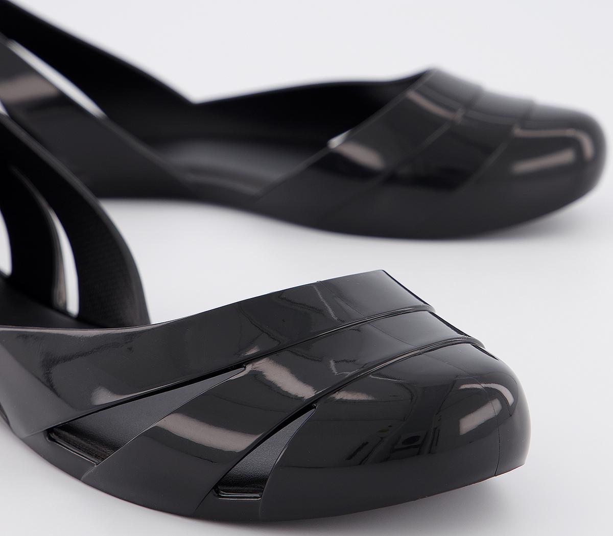 Zaxy Liquid Shell Flats Black - Women's Vegan Shoes