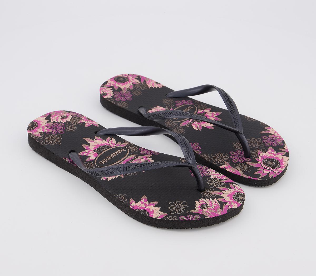 Havaianas Slim Organic Flip Flops Black - Women’s Sandals