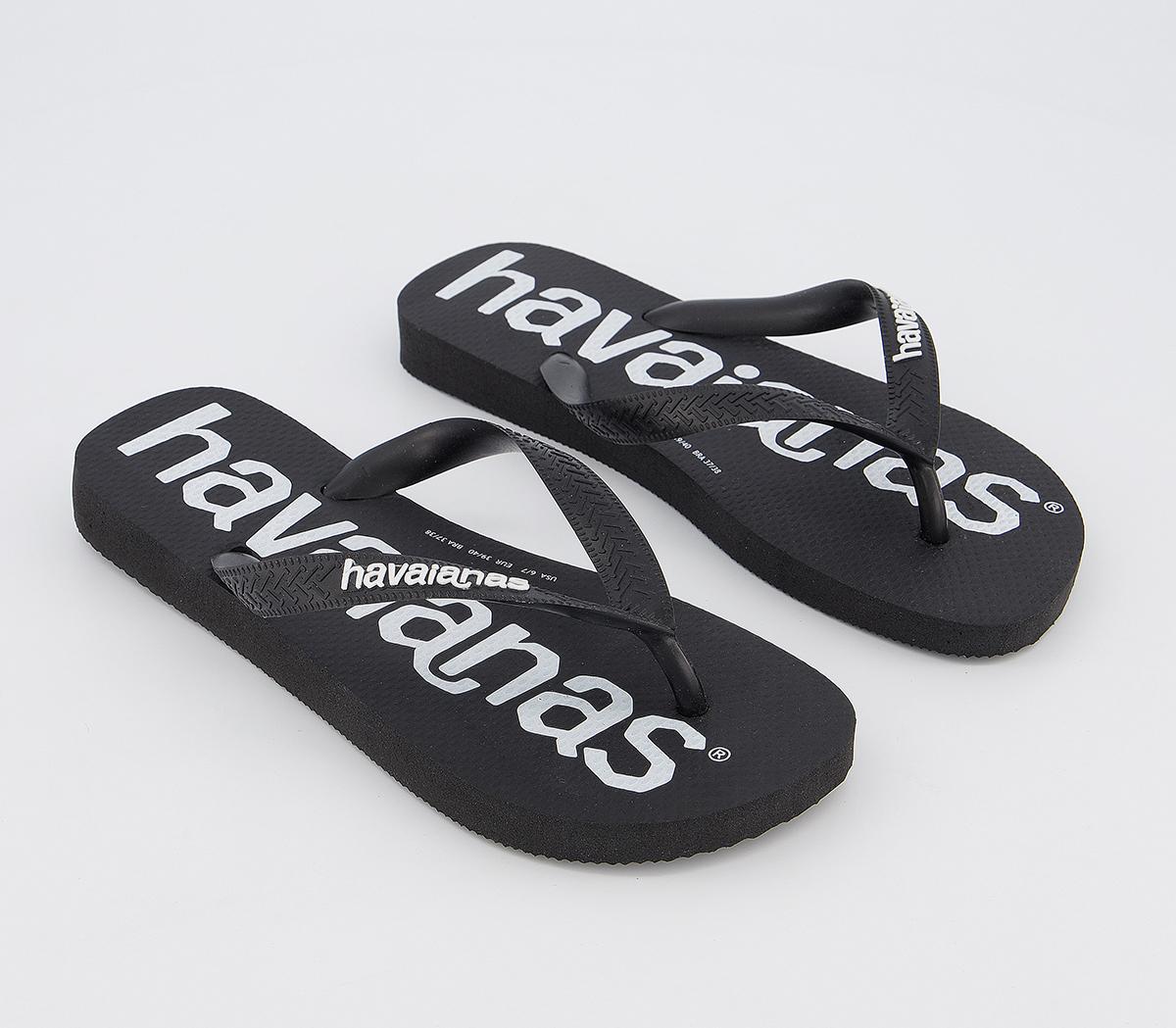 Havaianas Logomania Flip Flops Black - Women’s Sandals