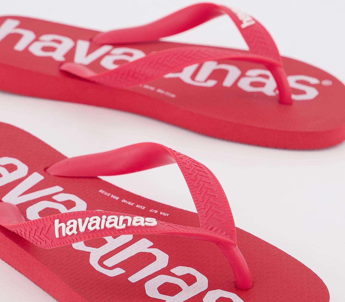 Havaianas Logomania Flip Flops Red - Sandals