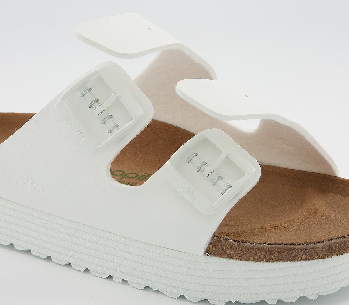 BIRKENSTOCK Papillio Arizona Platform Sandals White Vegan - Women’s Sandals