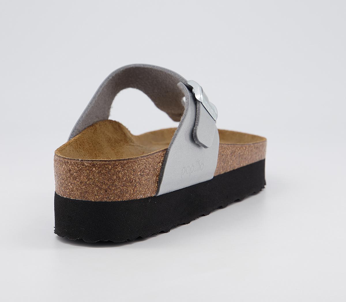 BIRKENSTOCK Papillio Gizeh Platform Sandals Silver - Women’s Sandals