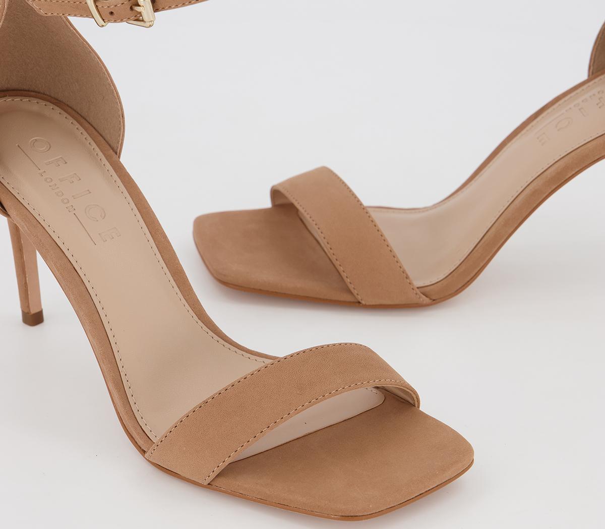 nude square toe sandals