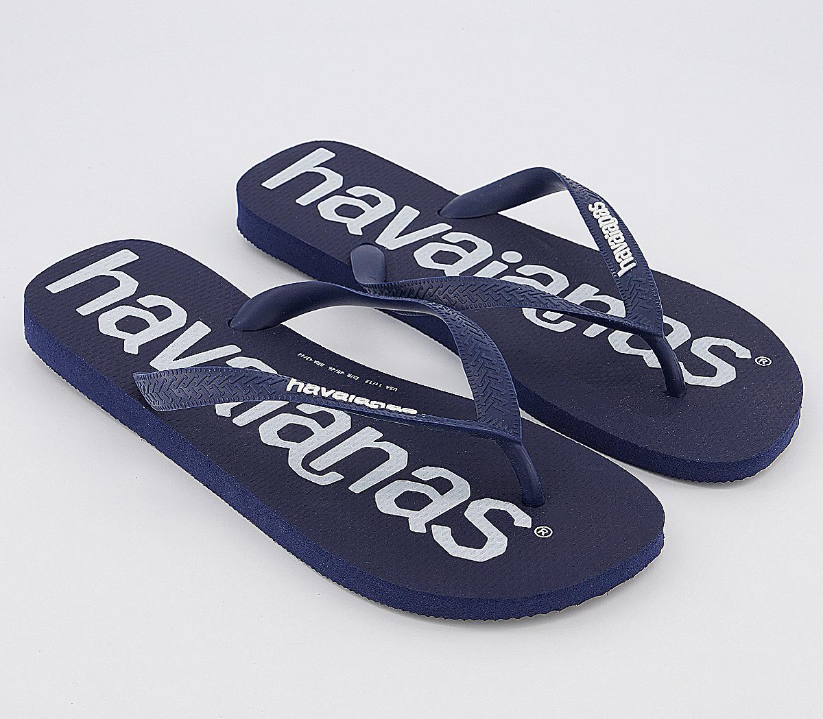 Havaianas Logo Mania Flip Flops Navy - Men’s Sandals