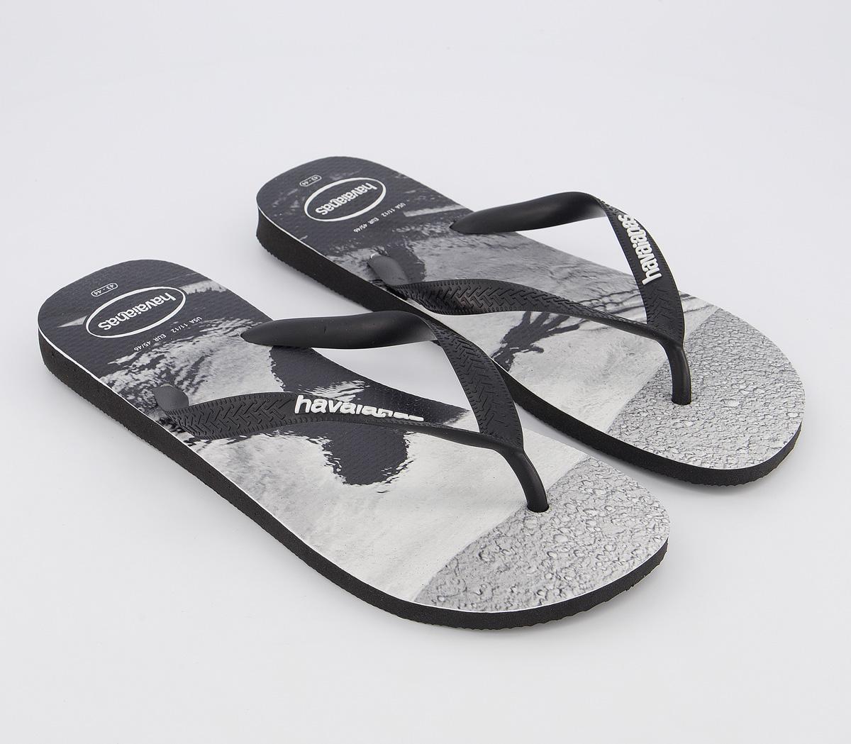 Havaianas Top Photoprint Flip Flops Black - Men’s Sandals