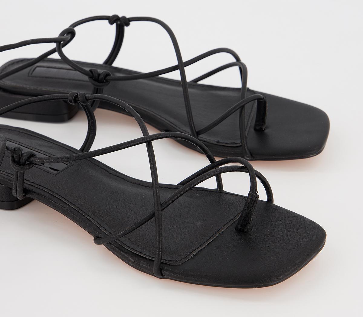 black tie sandals flat