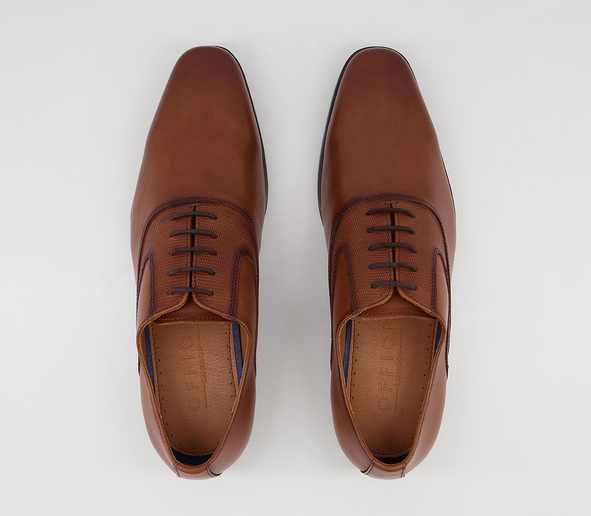 Office Manifest Toe Rose Oxford Shoes Tan Leather - His Exclusives