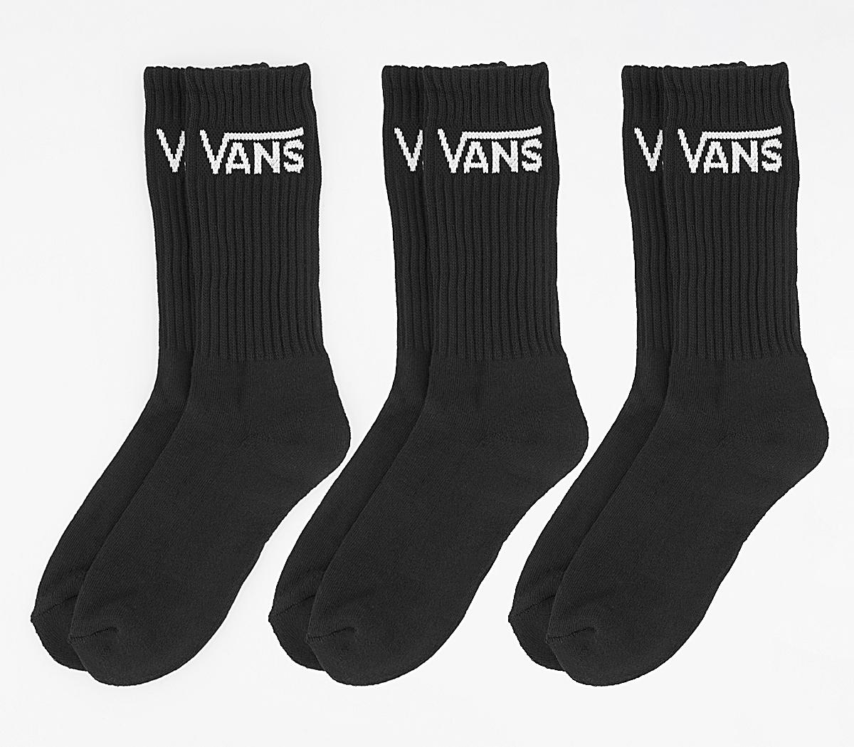 Vans Classic Crew Sock 3pack Black F - Accessories