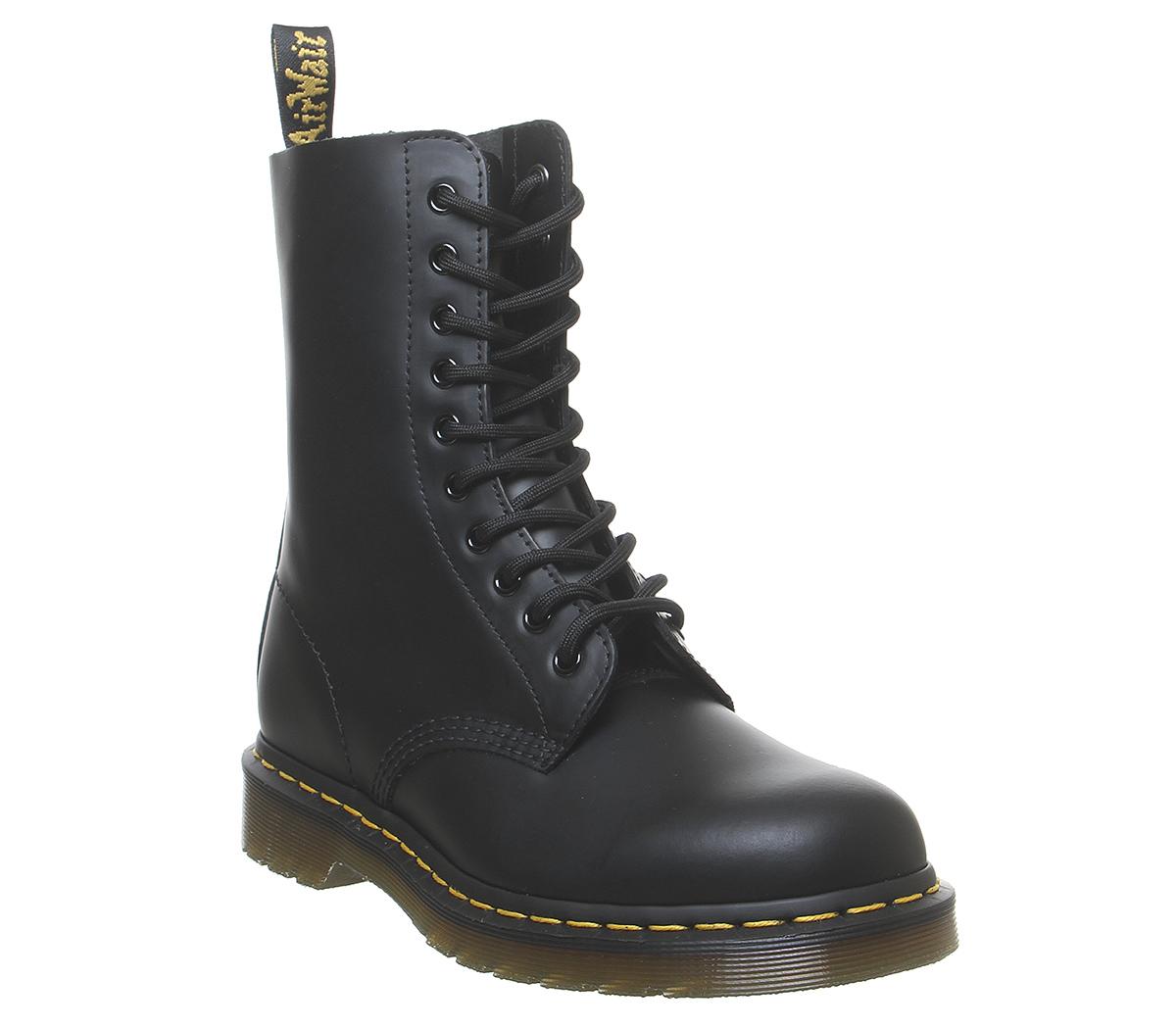 Dr. Martens 1490 10 Eye Boots Black - Ankle Boots