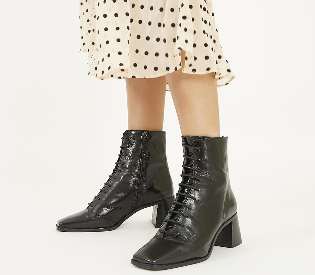 Office Ariella Lace Up Boots Black 