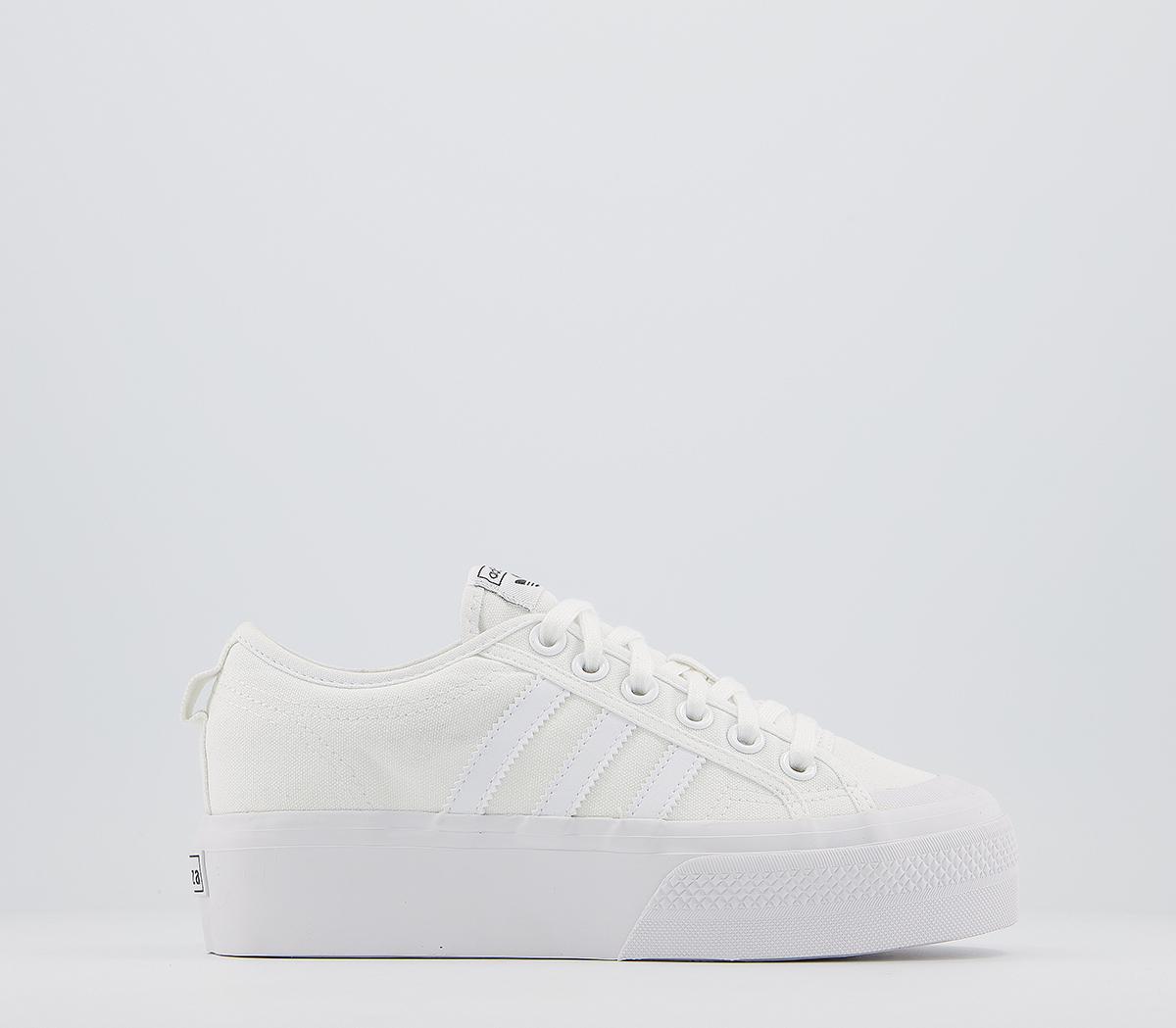 adidas white platform sneakers