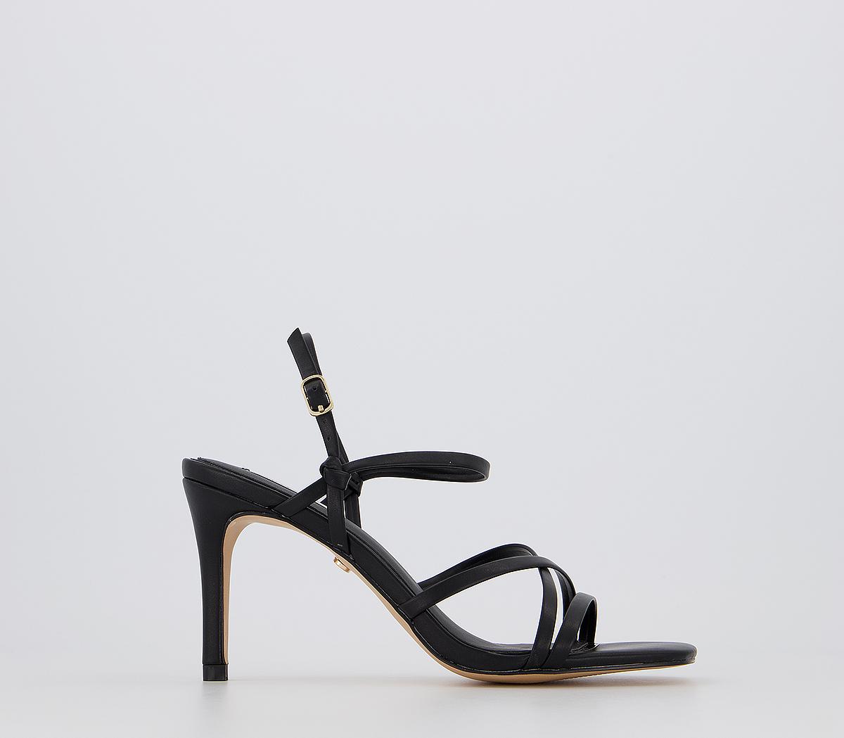 Office Missy Strappy Sandals Black - Mid Heels