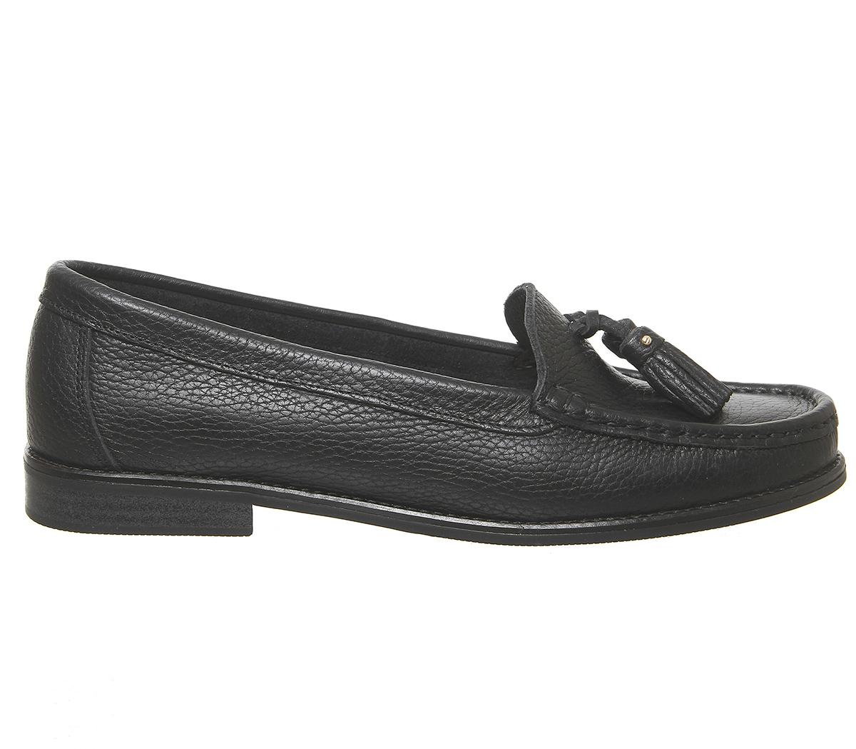 Office Fathom Tassel Loafers Black Leather - Women’s Loafers