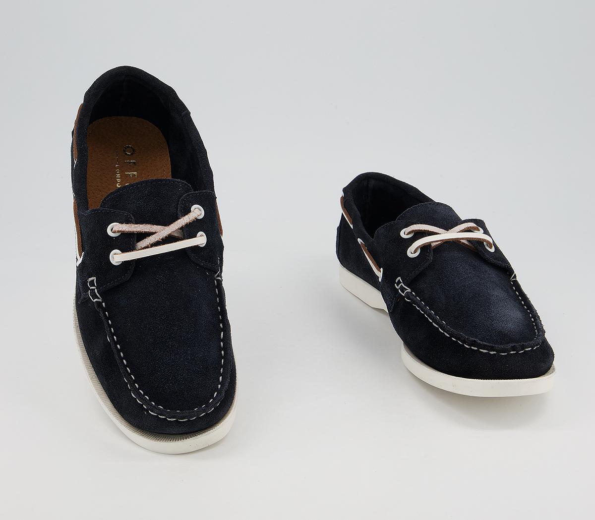 Office Cabin Boat Shoes Navy Suede - Casual