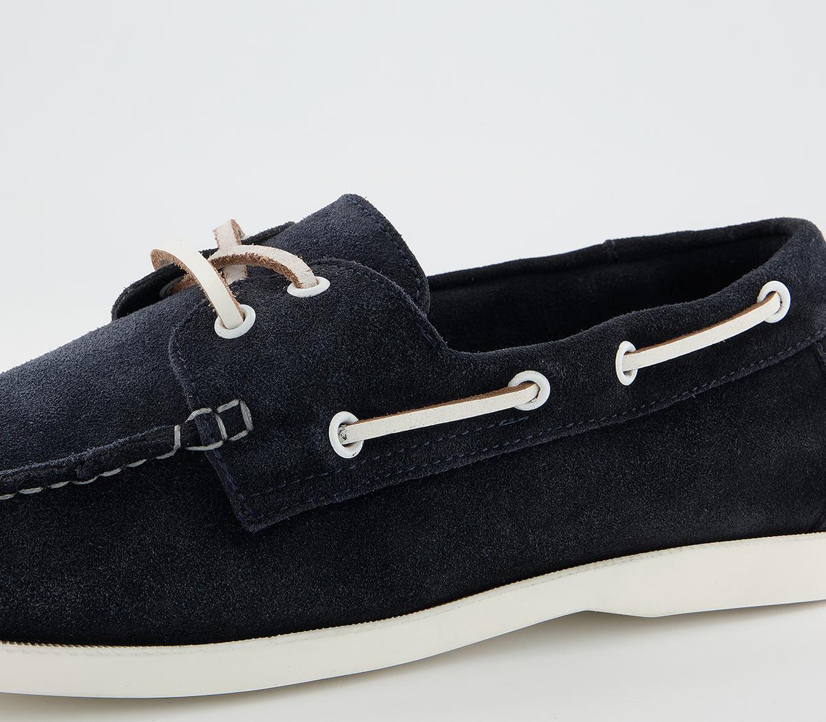 Office Cabin Boat Shoes Navy Suede - Casual
