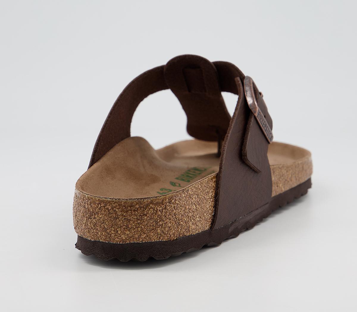 Birkenstock Medina Toe Thong Sandals Saddle Matt Brown Veg - Sandals